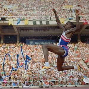 Carl Lewis 8x10 Authentic Signed Photo W/ JSA COA - U.S.A. Gold