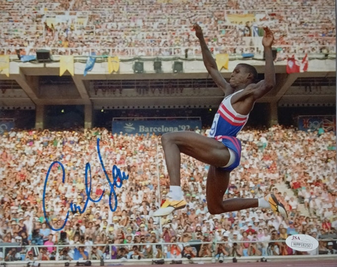 Carl Lewis 8x10 Authentic Signed Photo W/ JSA COA - U.S.A. Gold