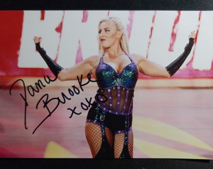 Dana Brooke 4"x6" Authentic Signed Photo - WWE Pro-Wrestler / Bodybuilder