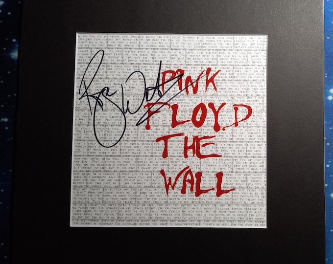 Roger Waters Authentic signed 8x8 photo with a frame ready 12x12 matting and comes with 3rd party COA RARE - The Wall