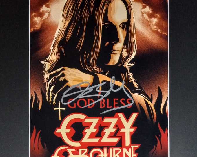 Ozzy Osbourne Authentic 8x10 Signed Photo With 11x14 Frame Ready Matting & 3rd Party Authentication