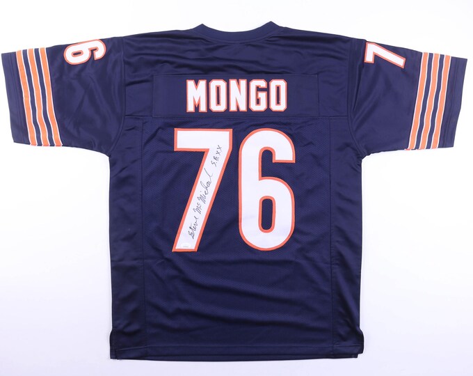 Steve "Mongo" McMichaels Authentic Signed XL Jersey W/ JSA COA Chicago Bears #76 Inscribed