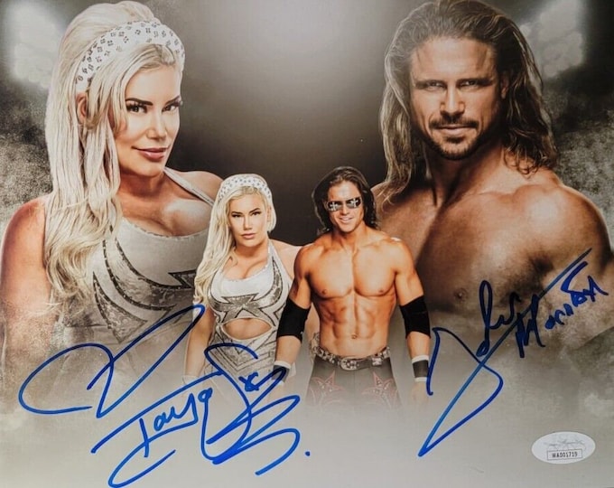 Taya Valkyrie & John Morrison Authentic Dual Signed 8x10 Photo W/ JSA COA - Impact - AEW