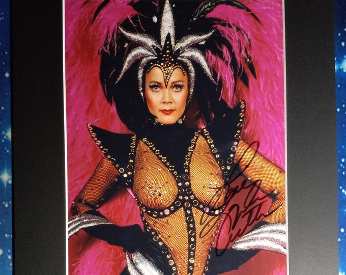 Lynda Carter Authentic Signed 8x10 Photo In A Frame Ready 11x14 Matting Display W/ 3rd Party COA Authentication
