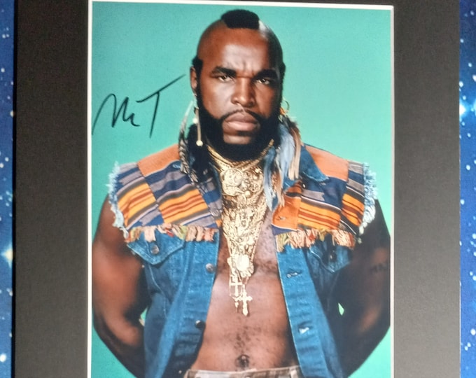 Mr. T 8x10 Authentic Signed Photo With An 11x14 Frame Ready Matting + 3rd party Authentication  Clubber Lang Rocky III - The A-Team - DC Cab