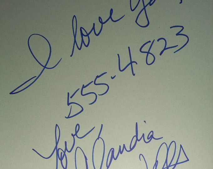 Claudia Wells Authentic Signed & Inscribed 8x10 Card W/ 3rd Party Authentication - Back to The Future
