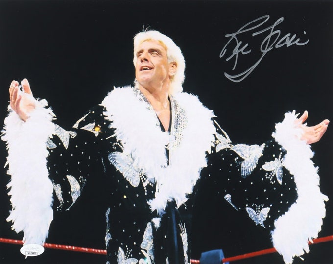 Ric Flair 11x14 Authentic Signed Photo W/ JSA COA - 16X World Champion - Woooo! - The GOAT - wcw nwa wwe wwf wccw