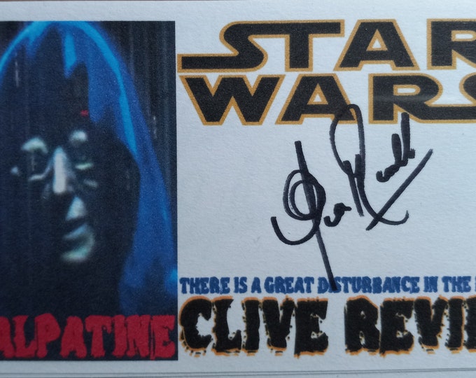 Clive Revill 3x5 Authentic Signed Index Card - Star Wars - Palpatine