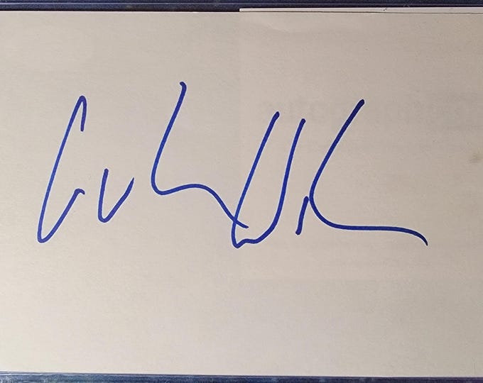 Luke Wilson Authentic Signed Index Card W/ ACOA Idiocracy