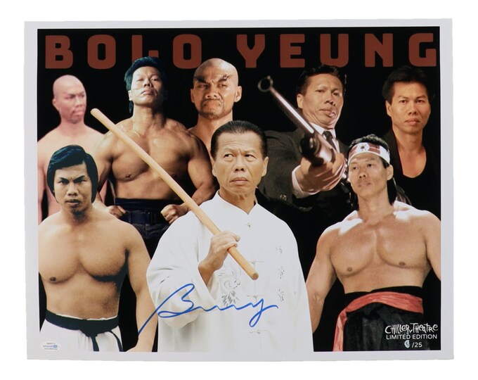 Bolo Yeung 16"x20" Authentic Signed Limited Edition #8/25 Chiller Theatre Photo W/ ACOA Authentication - Martial Artist - Actor - Icon - LE