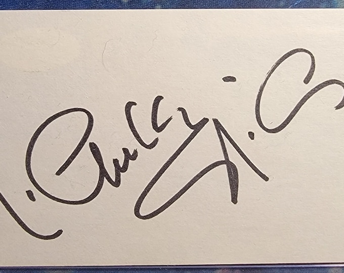 Nichelle Nichols Authentic Signed Index Card W/ ACOA Star Trek Uhura