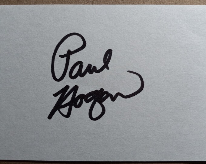 Paul Hogan Authentic Signed 3x5 Index Card W/ A1COA - Crocodile Dundee - Listing#PH2