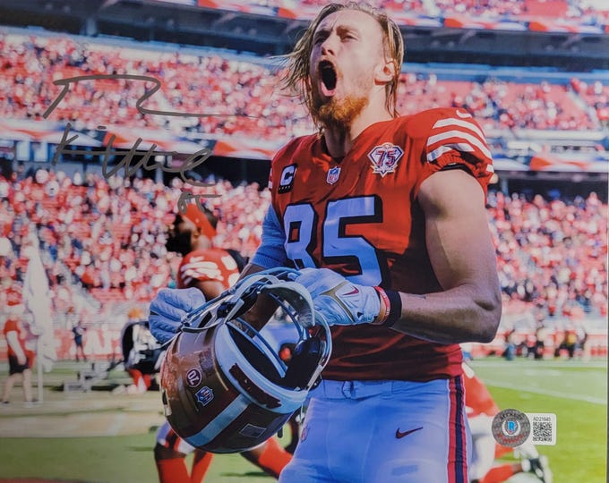 George Kittle Signed 8x10 Photo W/ Beckett BAS COA San Francisco 49ers