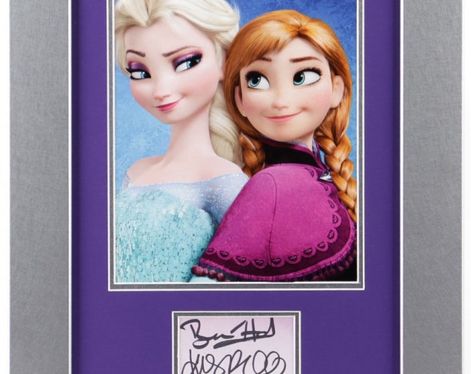 Kristen Bell & Benjamin Hart 2X Authentic Dual Signed Custom Framed Display W/ JSA COA - Frozen