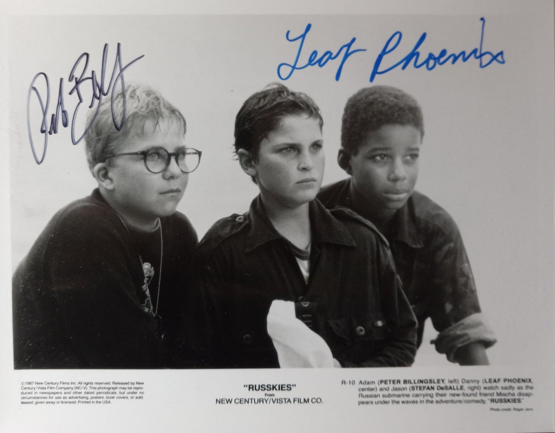 Joaquin “leaf” Phoenix & Peter Billingsley Authentic Vintage Signed