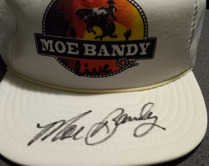 Moe Bandy Authentic Signed Vintage Trucker Hat