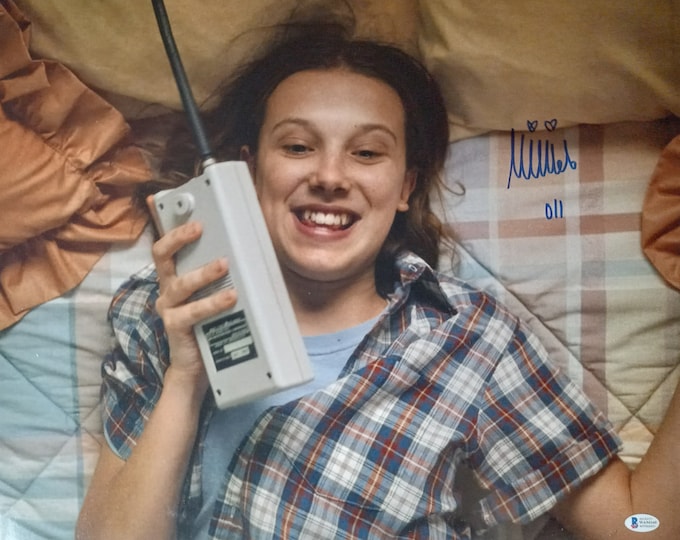 Millie Bobby Brown 16x20 Authentic Signed Photo W/ Beckett COA - Stranger Things - Inscribed 011