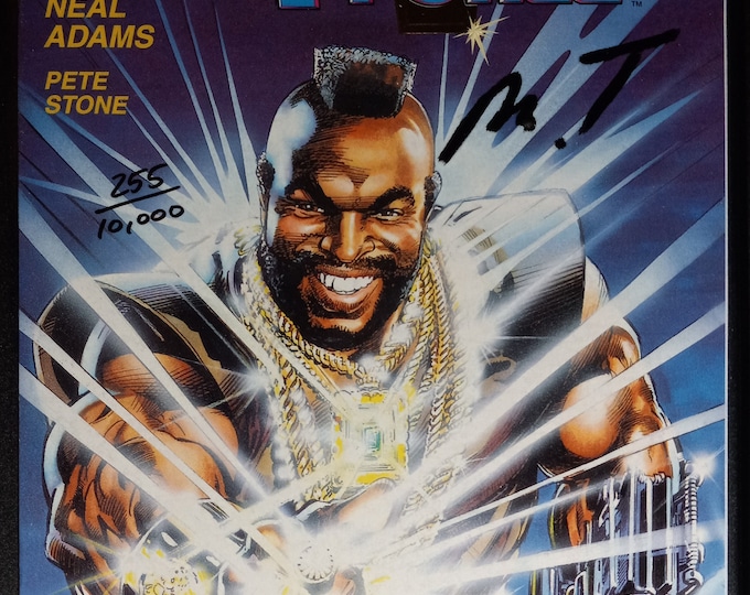 Mr. T T-Force Signed Tri-Fold Comic Press Kit W/ A1COA & Mr. T COA's - Numbered Limited Edition - Vintage - #255