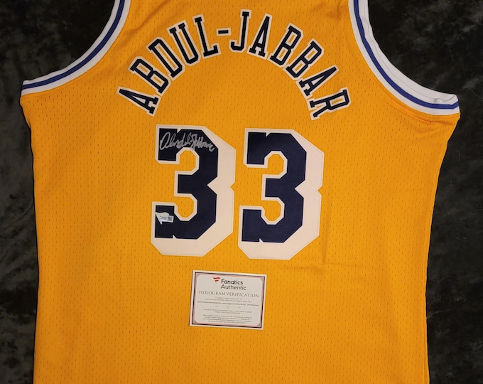 Kareem Abdul-Jabbar Authentic Signed Basketball Jersey W/ Fanatics COA Authentication - L.A. Lakers Legend #33