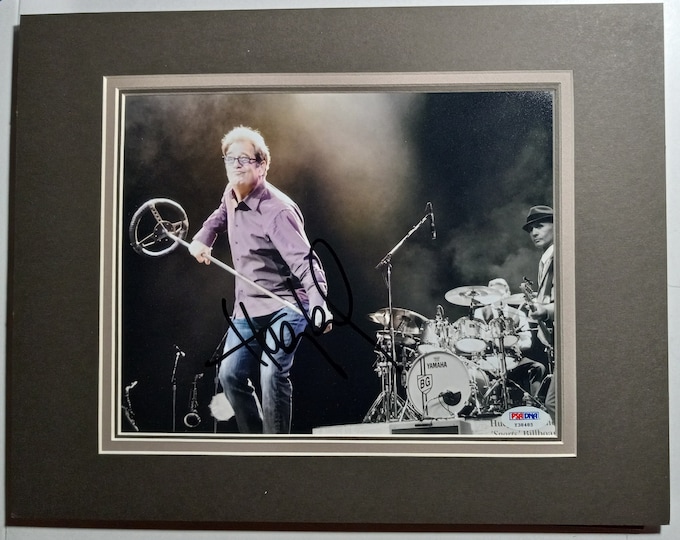 Huey Lewis Authentic Signed & Matted 11x14 Frame Ready Display W/ PSA COA