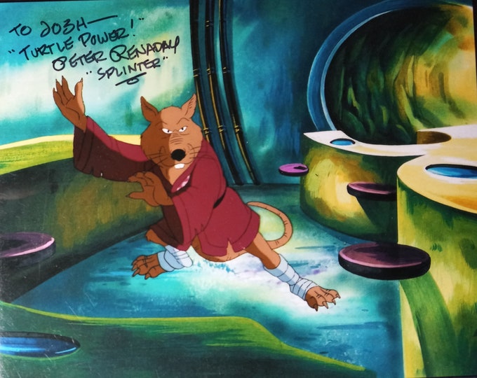 Old Captain's "To Josh" Personalized Authentic Signed 8x10 Photo W/ Lighthouse COA - Peter Renaday - Splinter - TMNT