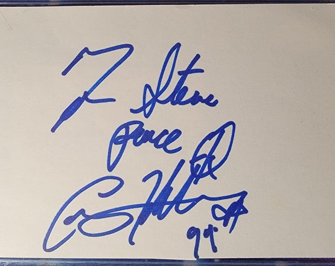 Corey Feldman Authentic Signed Index Card W/ ACOA Lost Boys