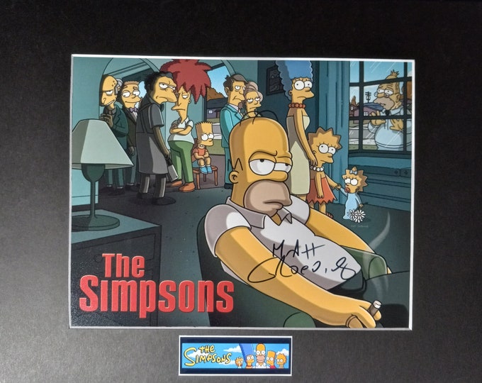 Matt Groening Authentic Signed 8x10 Photo Inside A Custom Frame Ready Matte & 3rd Party COA Authentication - The Simpsons
