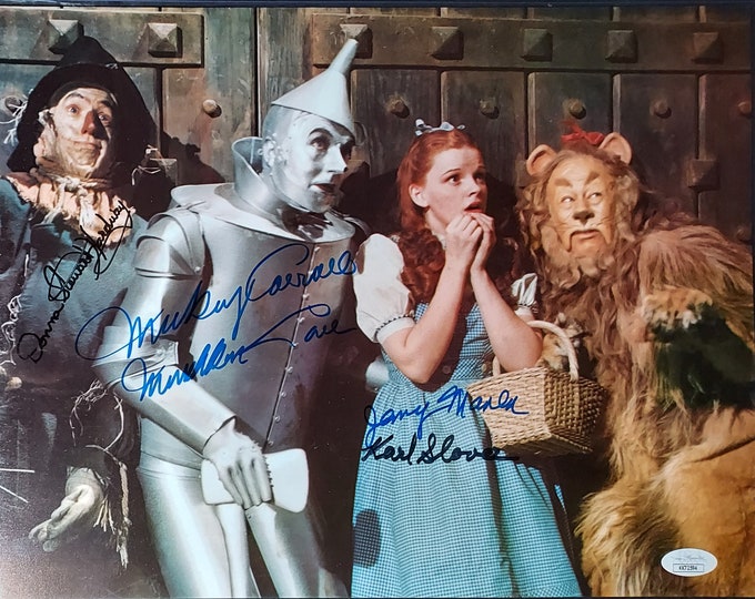 11x14 Wizard Of Oz Cast (X4) Authentic Signed Photo W/ JSA COA