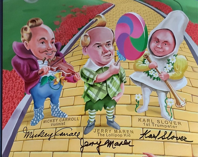 11x14 Wizard Of Oz Cast (X3) Authentic Signed Photo W/ JSA COA