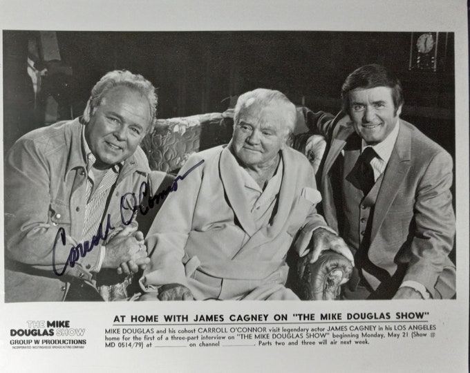 Carrol O'Connor Authentic Vintage Signed 8x10 Photo W/ 3rd Party Authentication