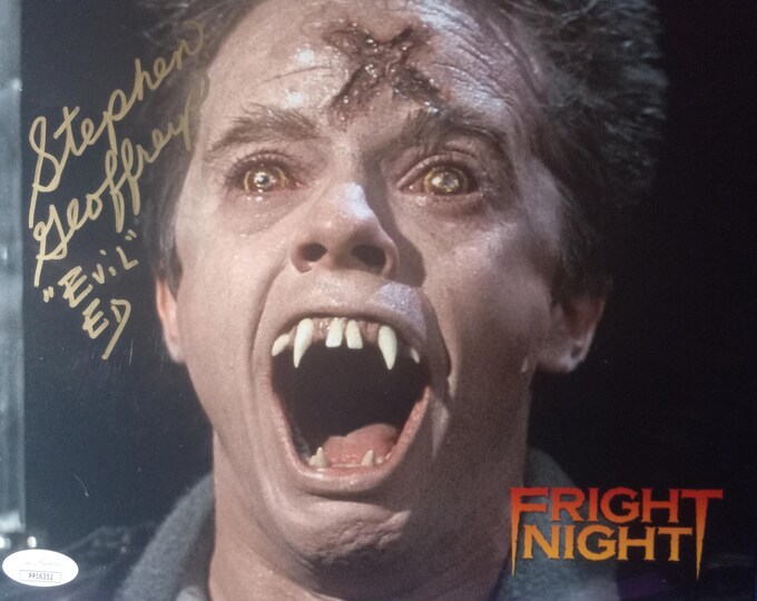 Stephen Geoffreys Authentic Signed 8x10 Photo W/ 3rd Party Authentication - Inscribed "Evil Ed" - Fright Night