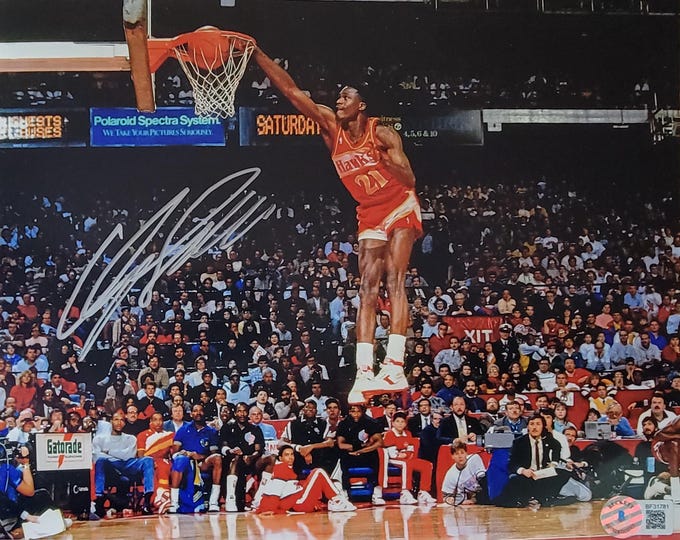 Dominique Wilkins Authentic Signed 8x10 Photo W/ Beckett BAS COA Atlanta Hawks
