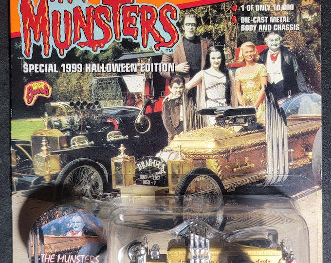 Butch Patrick Signed Johnny Lightning 1999 Halloween Special Edition Dragula Car