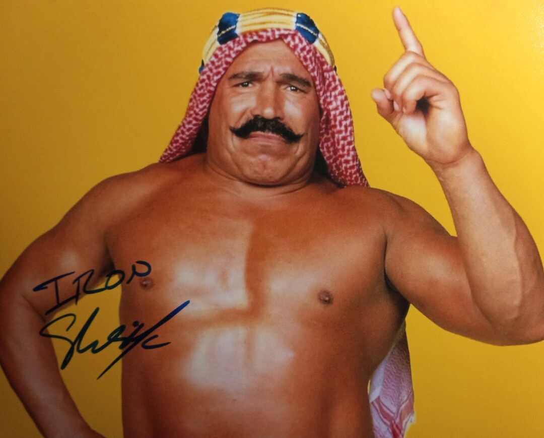 Iron Sheik Authentic Signed 8x10 Photo W/ Lighthouse COA WWF Make You