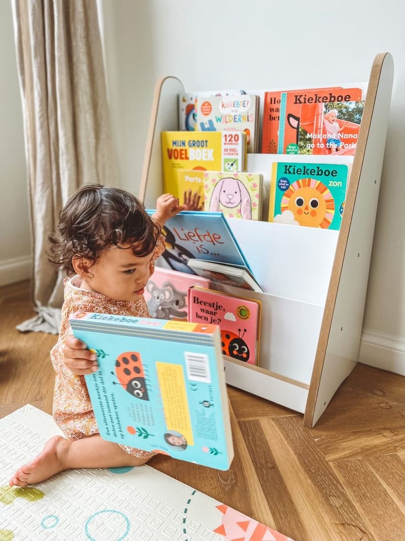 mumy™ easyTALL Vlekbestendige Montessori-boekenkast 4 planken 50 boeken afbeelding 2