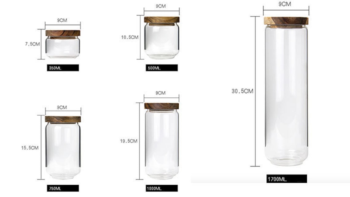 Eco Glass Jars Pantry Jars Pantry Goals Glass Jar With Etsy Canada