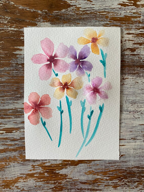 Watercolor Flowers Watercolor Painting Floral Painting Etsy
