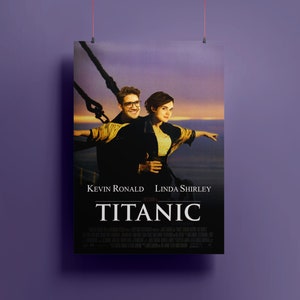 Retrato de película personalizado - Retrato personalizado - Impresión de lienzo a partir de foto - Titanic