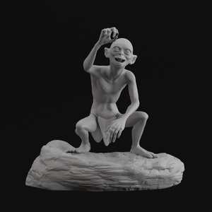 3D Gollum Figurine - 3D Gollum - 3D Figurine - Custom 3D Printing - Gollum - Smeagol