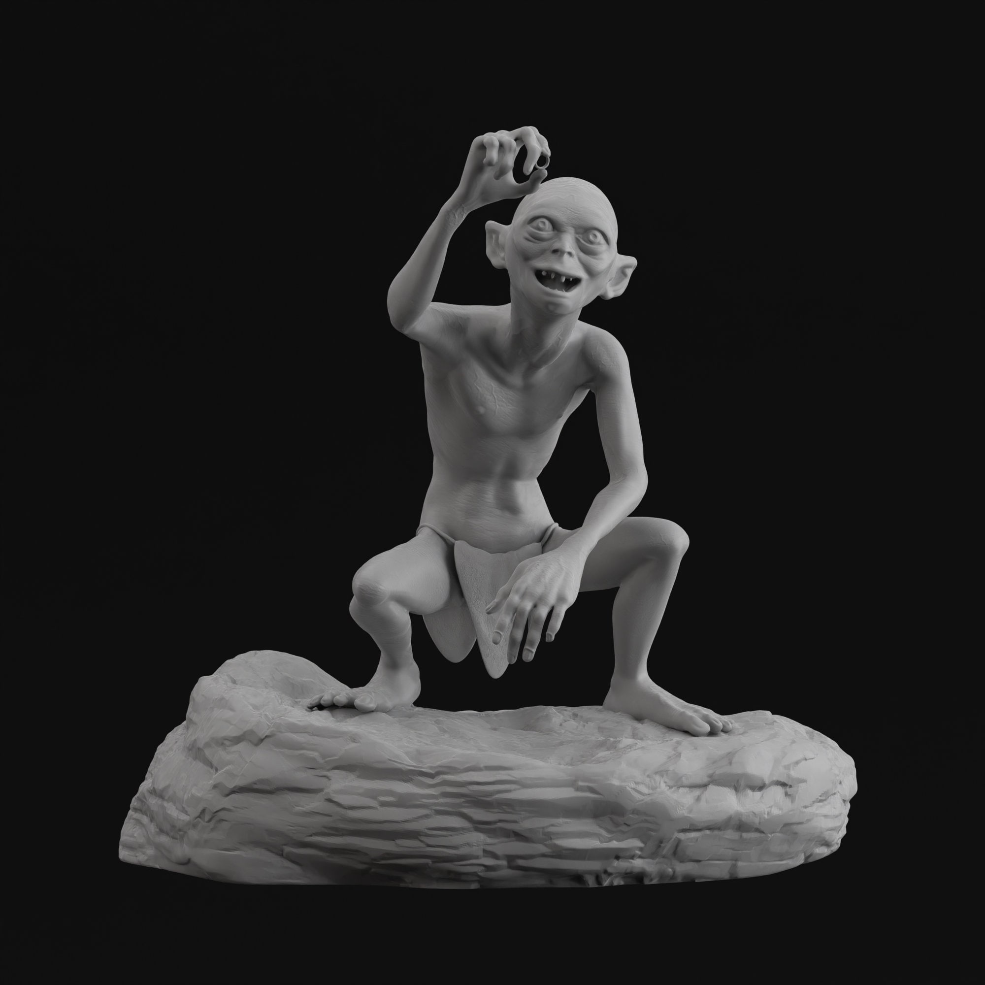 GOLLUM - Figurine 20cm - Support Manette & Portable : ShopForGeek