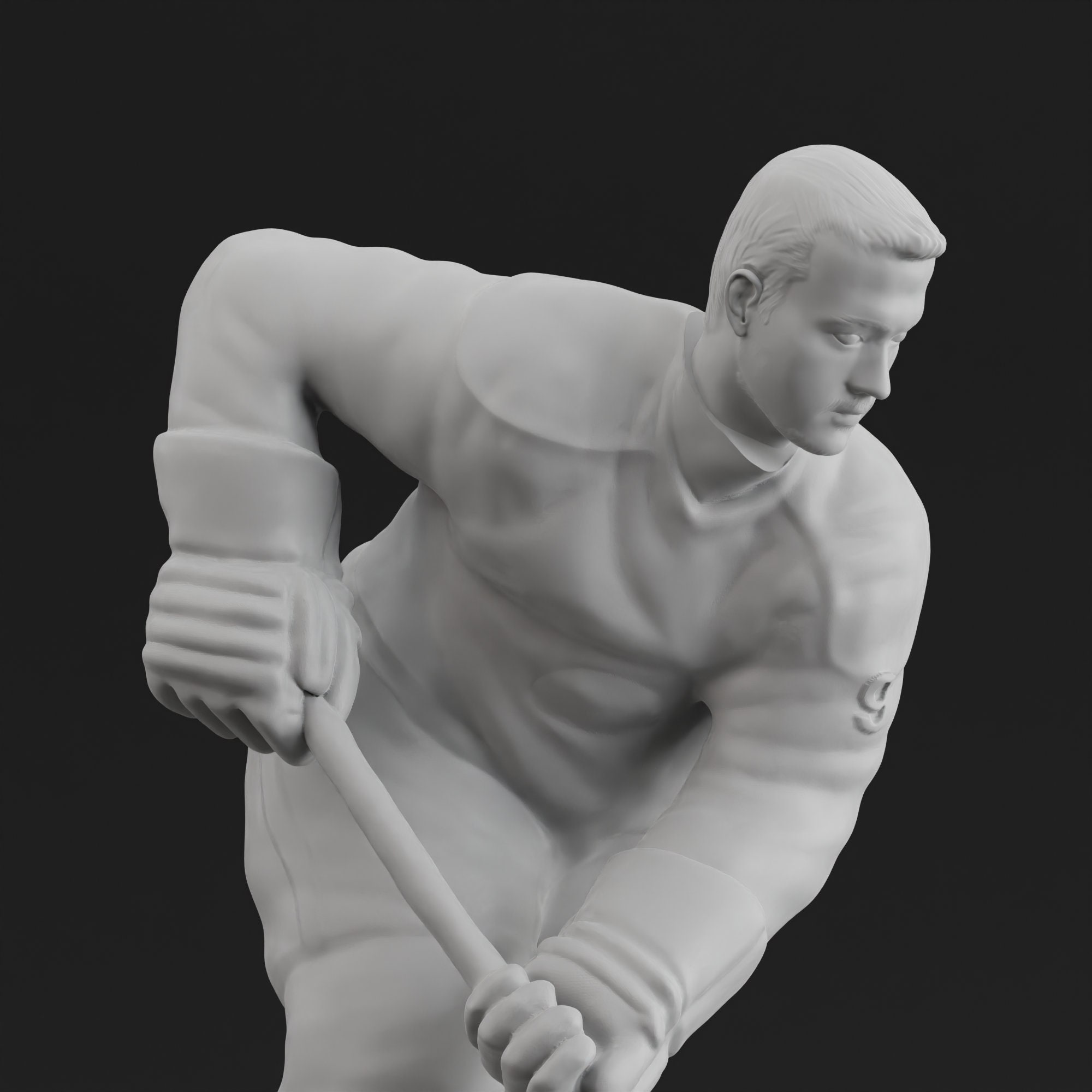 Customized Head Hockey Goalie In Defensive Pose Gift For Snowball Tournament Player