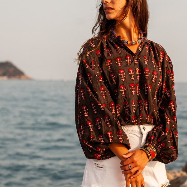 Block Printed Blouse - Ethically Handcrafted in India