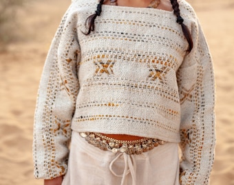 Handwoven Warm Jute Sweater with soft lining.