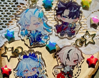 Fontain Acrylic Charms- Neuvillette/Wriothesley/Furina/Arlecchino