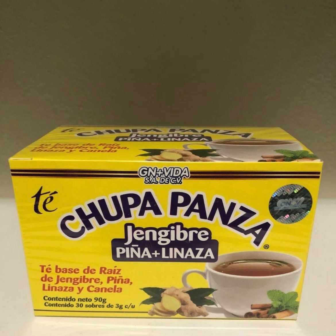 Te Chupa Panza, Tea Based On Ginger Root, Pineapple, Flaxseed & Cinnamon
