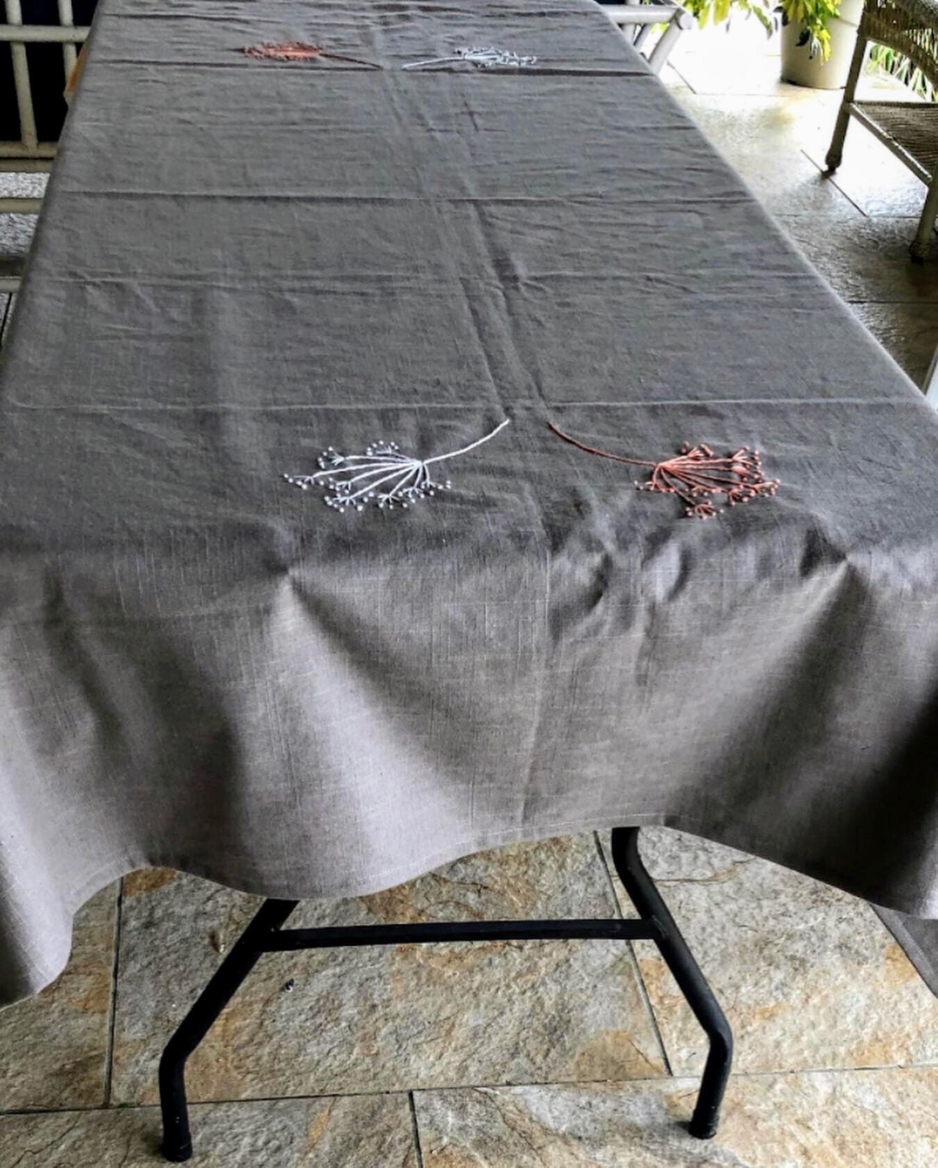 Nappe de Table en Lin Grise