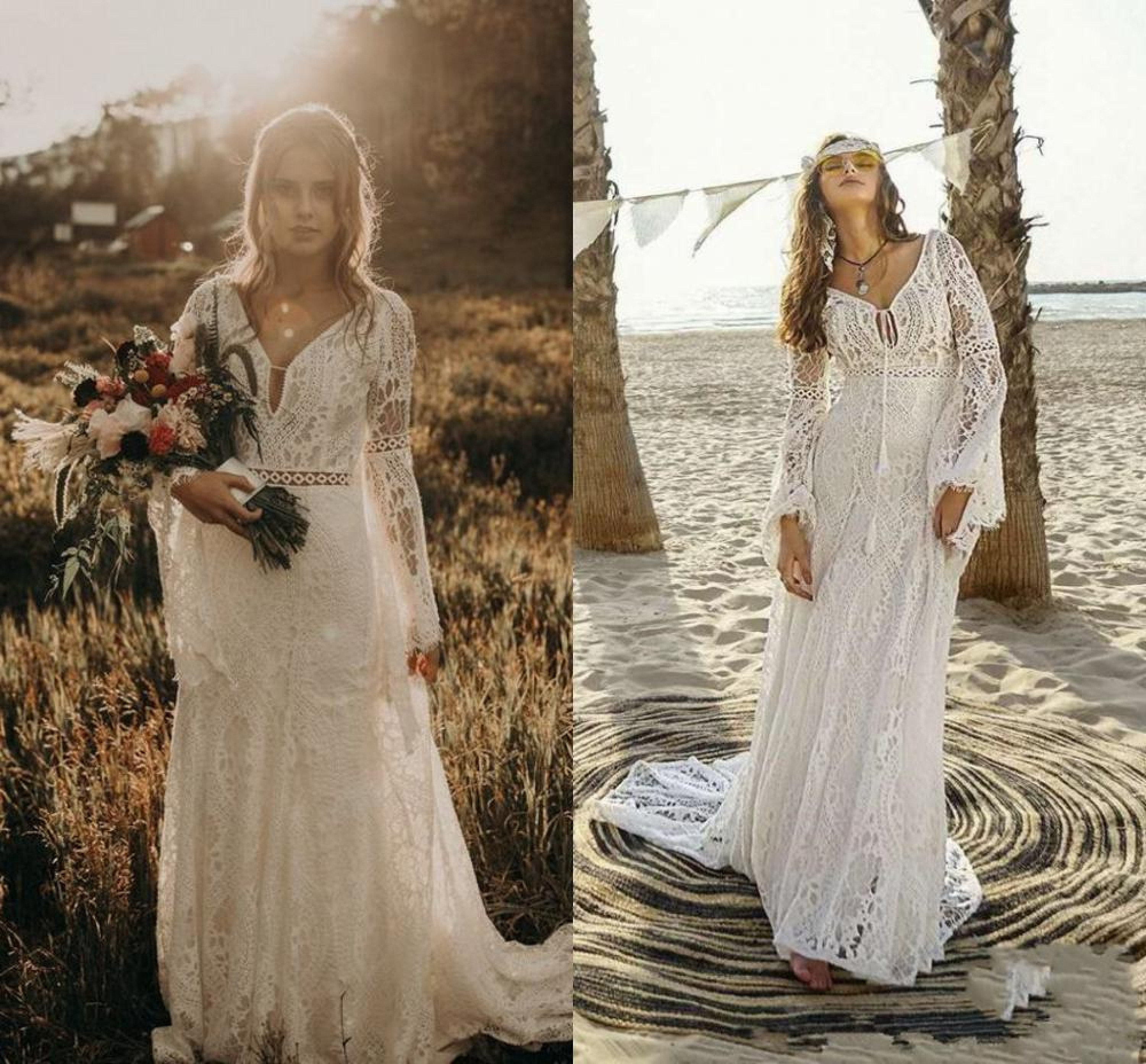 Abiti da sposa best sale hippie