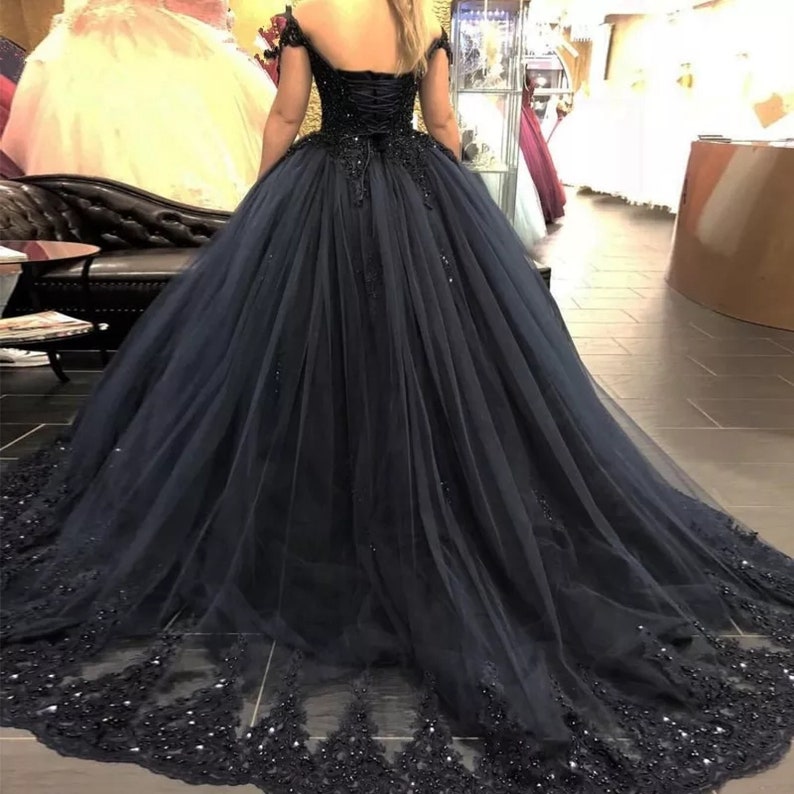 Gothic Ball Gown Black Wedding Gown Princess Wedding Gown - Etsy