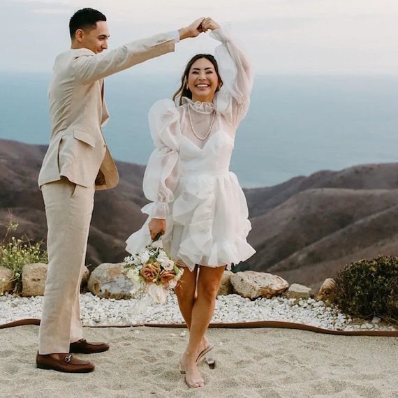 white elopement dress