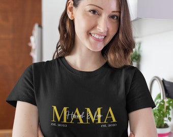 Ladies Organic Shirt MAMA Name Year | Mom | personalized | Gift | Mother's Day | birthday | birth | Family